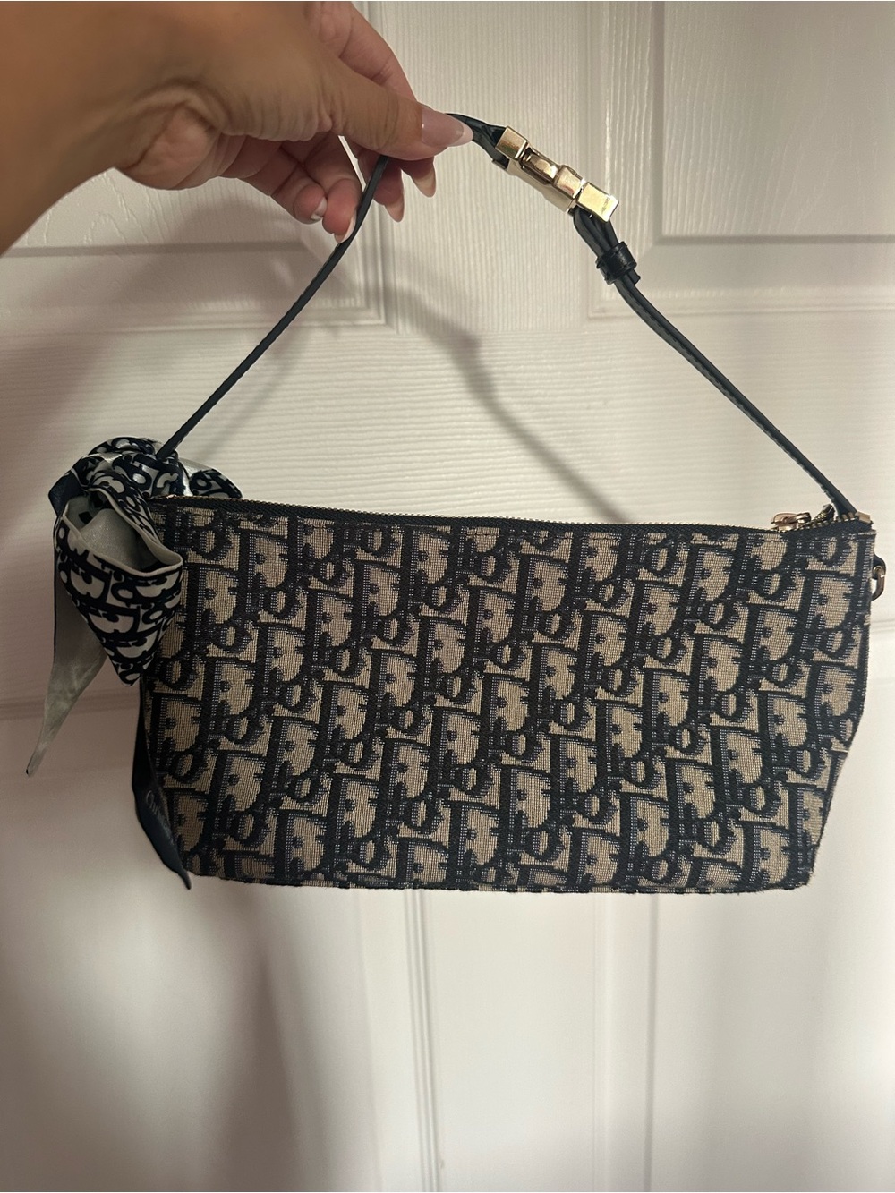 Luxury monogram print shoulder bag